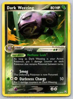 Dark Weezing 42/109 Uncommon Team Rocket Returns Pokemon MP - Image 1