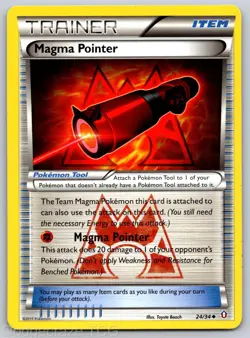 Magma Pointer 24/34 Uncommon Double Crisis Pokemon LP - Image 1