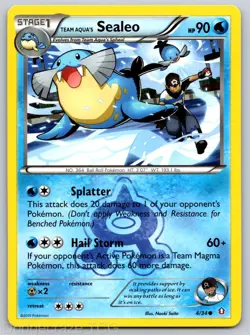 Team Aqua's Sealeo 4/34 Common Double Crisis Pokemon LP - Image 1