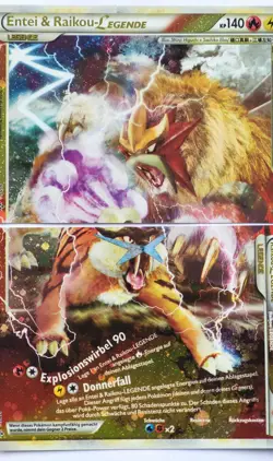 Pokemon Entei & Raikou-Legende komplett ex/near mint Holo Deutsch 90/95 91/95 - Image 1