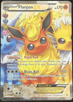 Pokemon TCG Flareon-EX Generations Rc28 Holo Full Art - Image 1