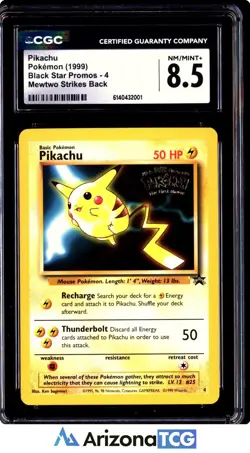 Pokemon 1999 Pikachu 4 Black Star Promos CGC 8.5 - Image 1