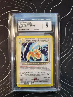 2002 Pokemon Neo Destiny Light Dragonite Holo #14/105 CGC 9 - Image 1