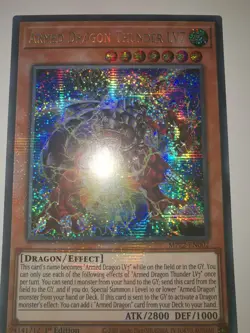 Yugioh MP22-EN002 Armed Dragon. Thunder LV7 Prismatic 1st Edition NM. - Image 1