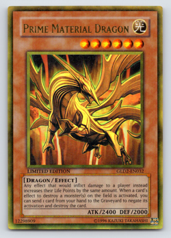 Prime Material Dragon - GLD2 EN032 - Gold Rare - Limited Edition Yugioh - Image 1