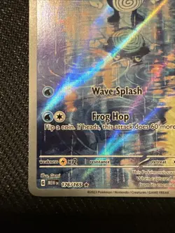 Poliwhirl 176/165 Scarlet Violet-151 Illustration Rare Pokemon TCG Holo Card - Image 5