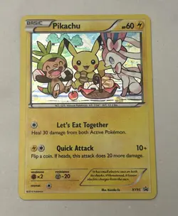 Pikachu XY95 Holo Black Star Promo Basic Let’s Eat Together Pokemon Card - Image 5