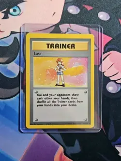 Pokemon TCG Trainer Lass Base Set Unlimited Rare Card 75/102 Vintage 1999 MP - Image 3