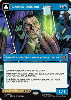 Magic The Gathering FOIL Norman Osborn (Borderless), Marvel's Spider-Man (SPM) - Image 1