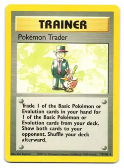 Pokemon Trader 77/102 Rare Base Set Unlimited Pokemon HP - Image 1