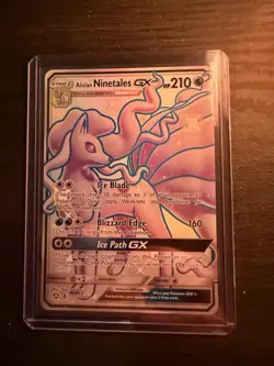 Pokemon Alolan Ninetales GX SV53/SV94 Hidden Fates Shiny Vault Full Art Holo NM - Image 1