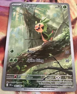 Chespin 087/086 Illustration Rare Pokemon TCG Chaos Rising NM Pokemon 6/11 - Image 1
