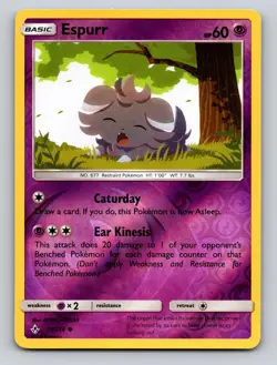 Espurr 79/214 Common Unbroken Bonds Pokemon Reverse Holo NM - Image 1