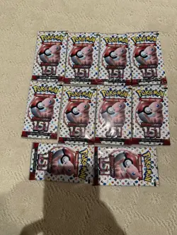 Pokemon Scarlet & Violet 151 Factory Sealed 10 Booster Pack lot, 10x Packs - Image 1
