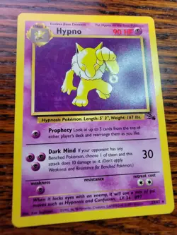 Pokemon TCG Hypno Fossil 23/62 Regular Unlimited Rare - Image 2