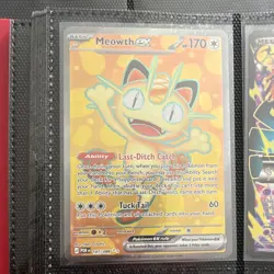 Pokemon TCG Meowth ex 107/088 Prismatic Evolutions Full Art Holo UR Eng 170HP - Image 1