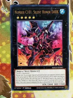 Yugioh Number C101: Silent Honor DARK MAGO-EN061 Single - Image 1