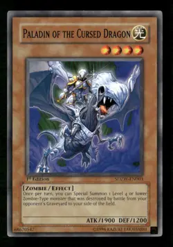 Paladin of the Cursed Dragon #SDZW-EN003 Yugioh 1st Edition - Image 1