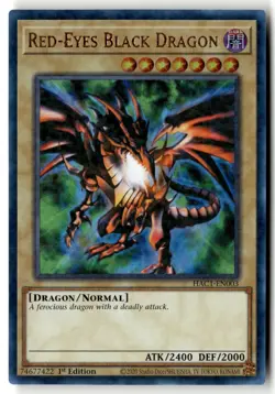 Red-Eyes Black Dragon (Duel Terminal) HAC1-EN003 Hidden Arsenal Yu-Gi-Oh LP - Image 1