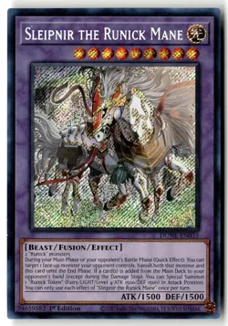 Sleipnir the Runick Mane DUNE-EN035 Secret Rare Duelist Nexus Yu-Gi-Oh LP - Image 1