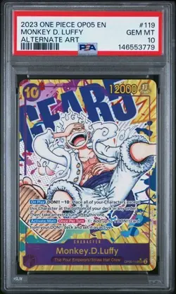 2025 One Piece Monkey.D.Luffy Special Card Alternative Art #OP05-119 PSA 10 - Image 1