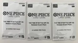 One Piece OP-16 The Time Of Battle: Sealed Release Event Pack (English) x3 - Image 1