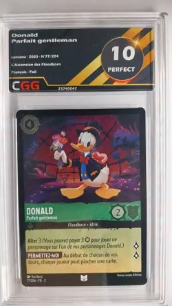 Donald Parfait gentleman CGG 10 Perfect FR LORCANA Disney 77/204 23740047 - Image 1