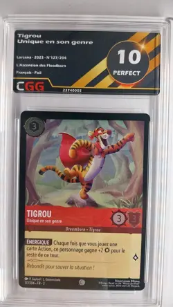 Tigrou Unique en son genre CGG 10 Perfect FR LORCANA Disney 127/204 23740055 - Image 1