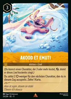 Disney Lorcana Akood et Emuti 029/204 Winterspell Rare NM DE - Image 1