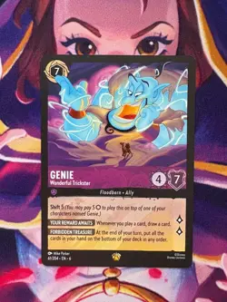 Genie - Wonderful Trickster Azurite Sea 61/204 LEGENDARY Disney Lorcana NON FOIL - Image 1