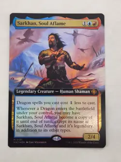 MTG - Sarkhan, Soul Aflame - FOIL Extended Art Mythic #181 MOM: The Aftermath NM - Image 1