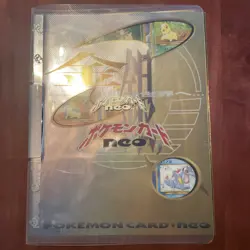 Pokemon Neo Premium File 1 Promo Folder and Cards Gold Silver Japanese WOTC - Image 1