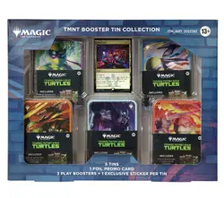 Magic the Gathering TMNT 5 Tin Booster Collection 15 Play Booster Packs Sealed - Image 1
