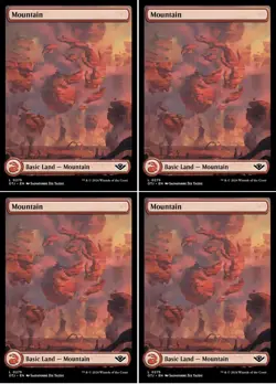 MTG - 4x (Full Art) MOUNTAIN - Outlaws of Thunder (C) - Image 1