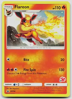 Flareon (#44 Charizard Stamped) SM186 Battle Academy Pokemon LP - Image 1
