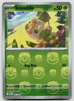 Sewaddle 001/086 White Flare - Master Ball Pokemon NM - Image 1