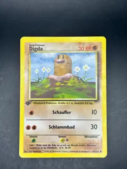 Diglett 47/102 Common Base Set 1st Edition Pokemon Lightly Played DE - Image 1