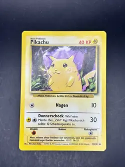 Pikachu 58/102 Common Base Set Unlimited Pokemon Lightly Played DE - Image 1