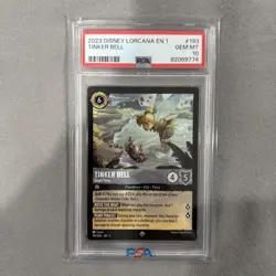 2023 Disney Lorcana Chapter 1 Tinker Bell Giant Fairy #193 PSA 10 Gem Mint - Image 1