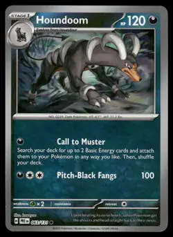 Pokemon Cards Houndoom (Master Ball Pattern) 063/131 Prismatic Evolutions NM - Image 1