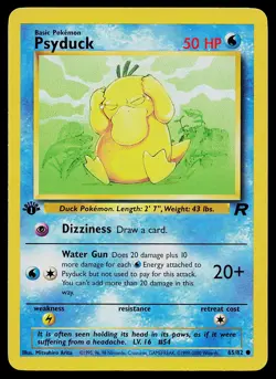Pokemon Card - Psyduck Team Rocket 65/82 Common 1st Edition - Image 1