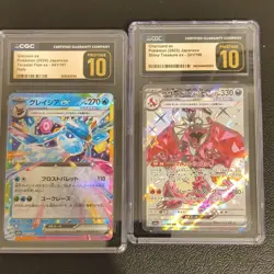 CGC Pristine 10 Pokemon TCG 2 Card Lot Glaceon ex 041/187 & Charizard ex - Image 1