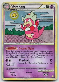 Slowking 12/123 HeartGold & SoulSilver Holo Pokemon HP - Image 1