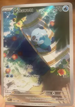 Oshawott 105/086 SV: White Flare Illustration Rare Full Art Holo ENG 2025 - Image 1