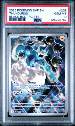 Thundurus 209/086 Black Bolt Pokemon Center Elite Trainer Box Promo PSA 10 - Image 3