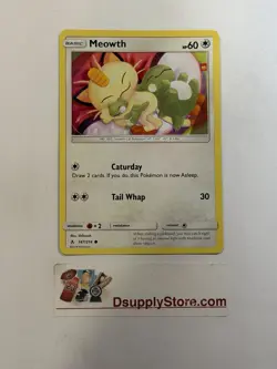 Meowth 147/214 Sm-Unbroken Bonds Regular Pokemon FREE SHIPPING - Image 1