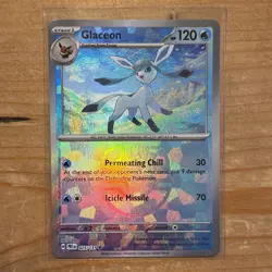 Glaceon 025/131 - Pokemon Prismatic Evolutions - Masterball Reverse & Eevee x2 - Image 1