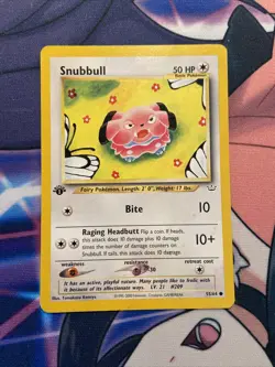 Snubbull 55/64 1st Edition Neo Revelation Pokemon - LP - Image 1