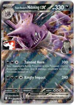 Team Rocket's Nidoking ex 119/182 Holo Prize Pack Series Cards Pokemon NM - Image 1