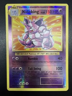 FREE SHIPPING Nidoking 45/108 Reverse Holo Rare XY - Evolutions Pokemon Card - Image 1